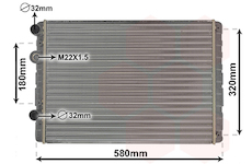 Chladič, chlazení motoru VAN WEZEL 58002130