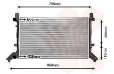 Chladič, chlazení motoru VAN WEZEL 58002155