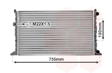 Chladič, chlazení motoru VAN WEZEL 58002160
