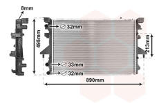 Chladič, chlazení motoru VAN WEZEL 58002230