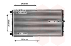 Chladič, chlazení motoru VAN WEZEL 58002245