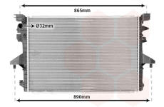 Chladič, chlazení motoru VAN WEZEL 58002317