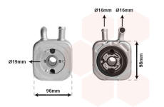 Olejový chladič, motorový olej VAN WEZEL 58003082