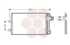 Kondenzátor, klimatizace VAN WEZEL 58005140
