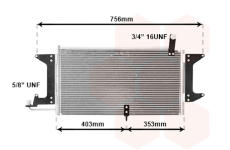 Kondenzátor, klimatizace VAN WEZEL 58005141