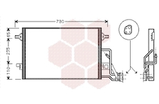 Kondenzátor, klimatizace VAN WEZEL 58005190