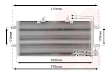 Kondenzátor, klimatizace VAN WEZEL 58005195