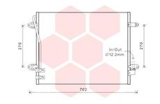 Kondenzátor, klimatizace VAN WEZEL 58005322