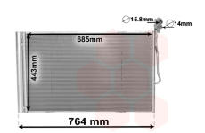 Kondenzátor, klimatizace VAN WEZEL 58005334