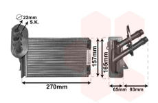 Výměník tepla, vnitřní vytápění VAN WEZEL 58006173