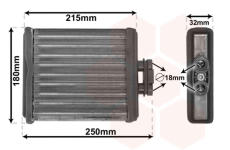 Výměník tepla, vnitřní vytápění VAN WEZEL 58006196