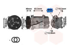 Kompresor, klimatizace VAN WEZEL 5800K050