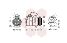 Kompresor, klimatizace VAN WEZEL 5800K261