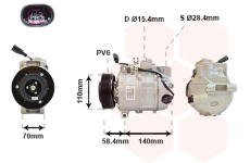 Kompresor, klimatizace VAN WEZEL 5800K265