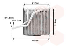 Výparník, klimatizace VAN WEZEL 5800V030