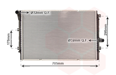 Chladič, chlazení motoru VAN WEZEL 58012724