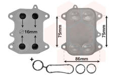 Olejový chladič, motorový olej VAN WEZEL 58013700