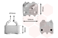 Olejový chladič, motorový olej VAN WEZEL 58013711