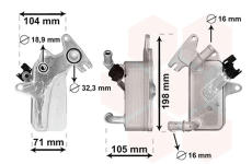 Chladič oleje, automatická převodovka VAN WEZEL 58013716