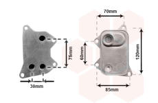 Olejový chladič, motorový olej VAN WEZEL 58013723
