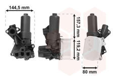 Olejový chladič, motorový olej VAN WEZEL 58013728