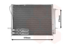 Kondenzátor, klimatizace VAN WEZEL 58015714