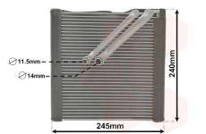 Výparník, klimatizace VAN WEZEL 5801V704