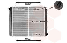 Chladič, chlazení motoru VAN WEZEL 59002038