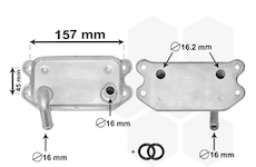 Olejový chladič, motorový olej VAN WEZEL 59003154