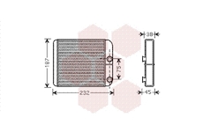Výměník tepla, vnitřní vytápění VAN WEZEL 59006129