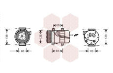 Kompresor, klimatizace VAN WEZEL 5900K054