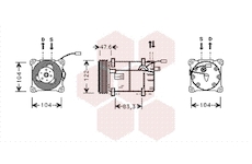 Kompresor, klimatizace VAN WEZEL 5900K109