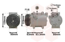 Kompresor, klimatizace VAN WEZEL 5900K121