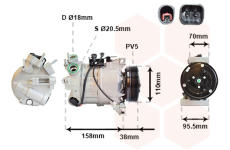 Kompresor, klimatizace VAN WEZEL 5900K143