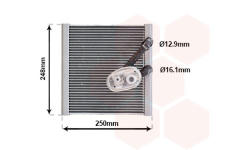 Výparník klimatizácie VAN WEZEL 5901V702