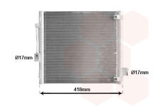 Kondenzátor, klimatizace VAN WEZEL 69015702