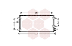 Kondenzátor, klimatizace VAN WEZEL 73005095