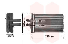 Výměník tepla, vnitřní vytápění VAN WEZEL 74006082