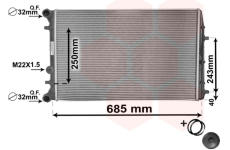 Chladič motora VAN WEZEL 76002008