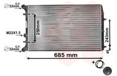 Chladič, chlazení motoru VAN WEZEL 76002006