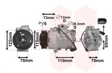 Kompresor, klimatizace VAN WEZEL 7600K018