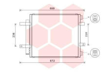 Kondenzátor, klimatizace VAN WEZEL 77005053