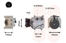 Kompresor, klimatizace VAN WEZEL 7700K025