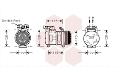 Kompresor, klimatizace VAN WEZEL 7700K031