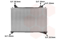 Chladič, chlazení motoru VAN WEZEL 77012705