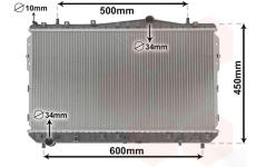 Chladič, chlazení motoru VAN WEZEL 81002073
