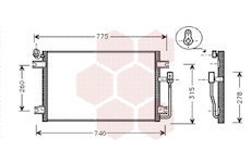 Kondenzátor, klimatizace VAN WEZEL 81005030