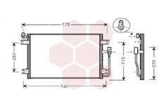 Kondenzátor, klimatizace VAN WEZEL 81005031