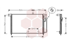 Kondenzátor, klimatizace VAN WEZEL 81005033