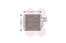 Výměník tepla, vnitřní vytápění VAN WEZEL 81006060
